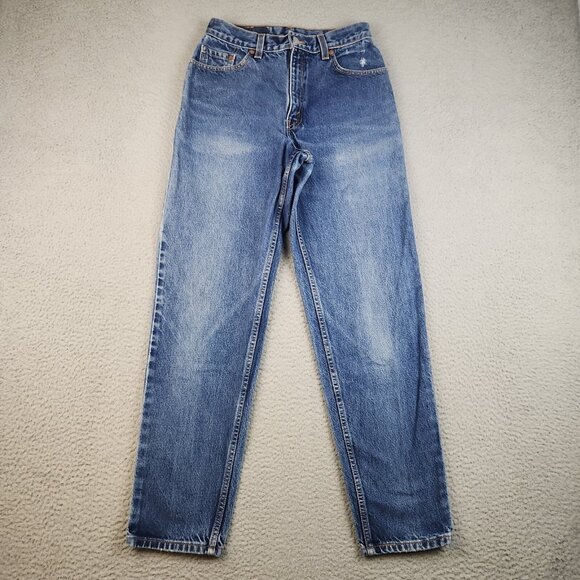 Levi's Denim - Levis 550 Jeans Womens 8 Misses Relaxed Fit Tapered Leg Blue Denim Vintage Y2K
